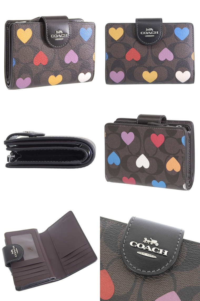 COACH（コーチ） 財布 レディース 二つ折り財布 アウトレット ブラウン
