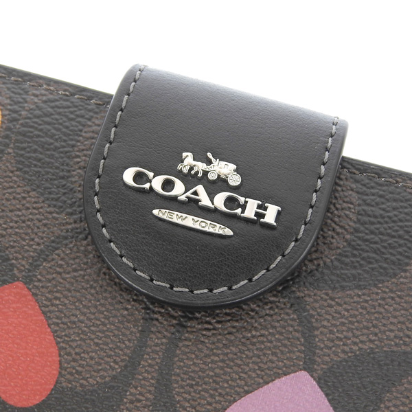 良品 COACH コーチ 二つ折り財布 コーナージップ レザー COACH コーチ 財布 レディース二つ折り財布 2025春新作 CZ343