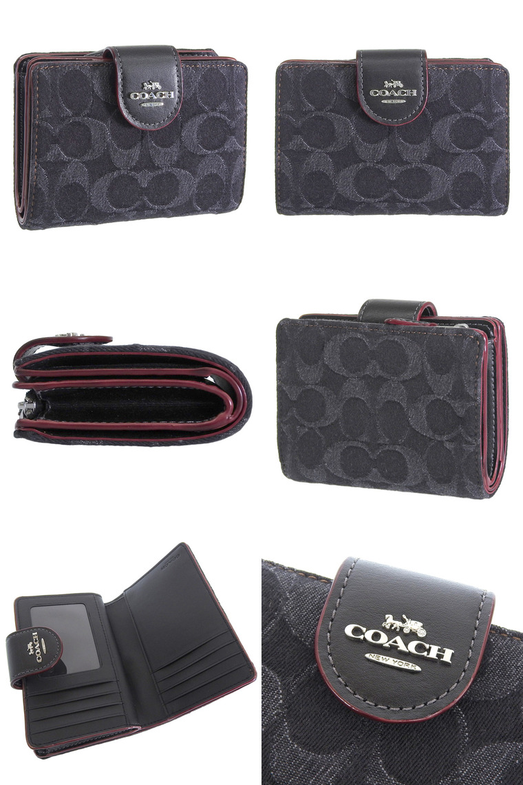 COACH（コーチ） 財布 レディース 二つ折り財布 アウトレット ブラック