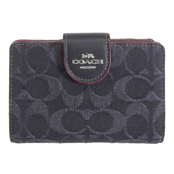 COACH（コーチ） 財布 レディース 二つ折り財布 アウトレット ブラック