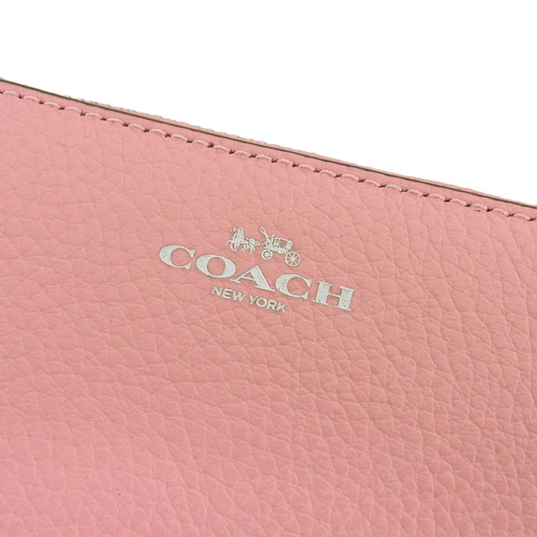 COACH コーチ ポーチ レディース アウトレット レザー ピンク