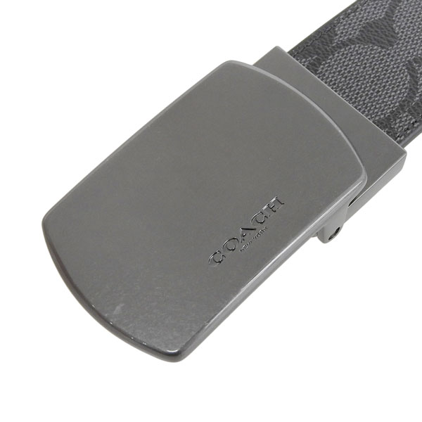 COACH（コーチ） ベルト メンズ アウトレット ブラック プラーク