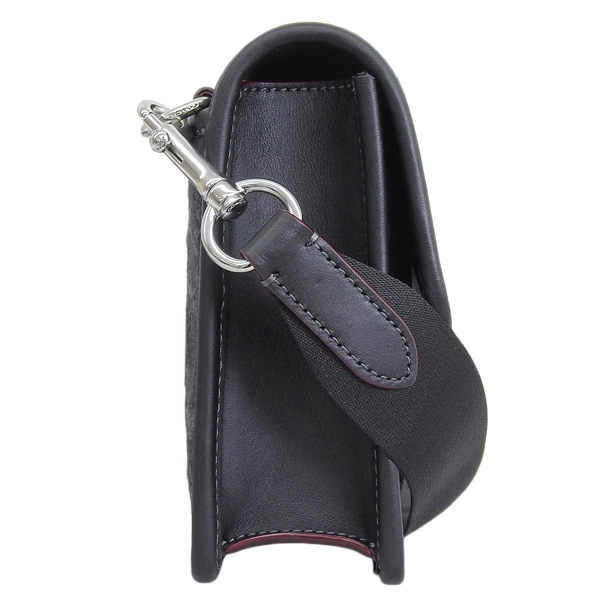 新古未使用展示品 COACH コーチ ショルダーバッグ ターナー フラップ クロスボディ C6585 ブラック PVC レザー レディース ホース アンド キャリッジ 2WAY クラッチバッグ【本物保証】 COACH（コーチ） バッグ メンズ ショルダーバッグ アウトレット