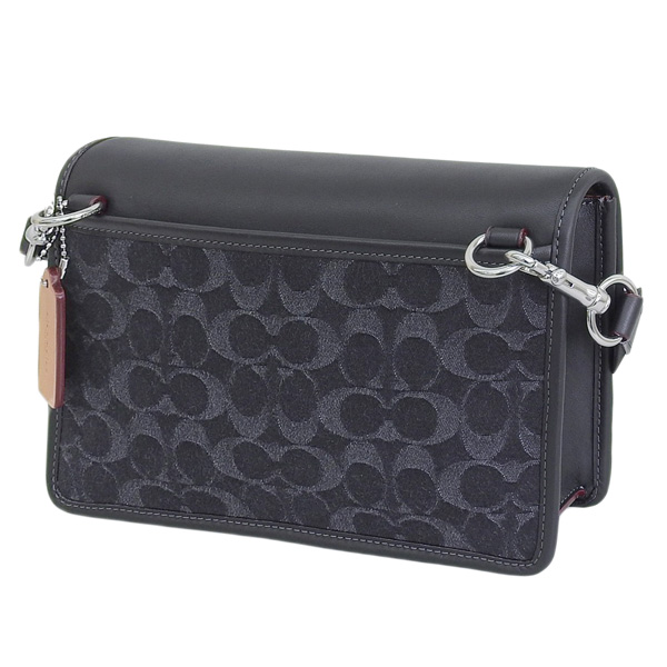 新古未使用展示品 COACH コーチ ショルダーバッグ ターナー フラップ クロスボディ C6585 ブラック PVC レザー レディース ホース アンド キャリッジ 2WAY クラッチバッグ【本物保証】 COACH（コーチ） バッグ メンズ ショルダーバッグ アウトレット