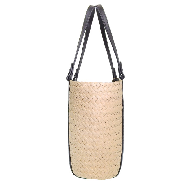 コーチ バッグ レディース トートバッグ ストロー レザー ベージュブラック スモール ストローポケットトート SM STRAW PTOTE CQ788B4NA COACH｜riverall-men｜03