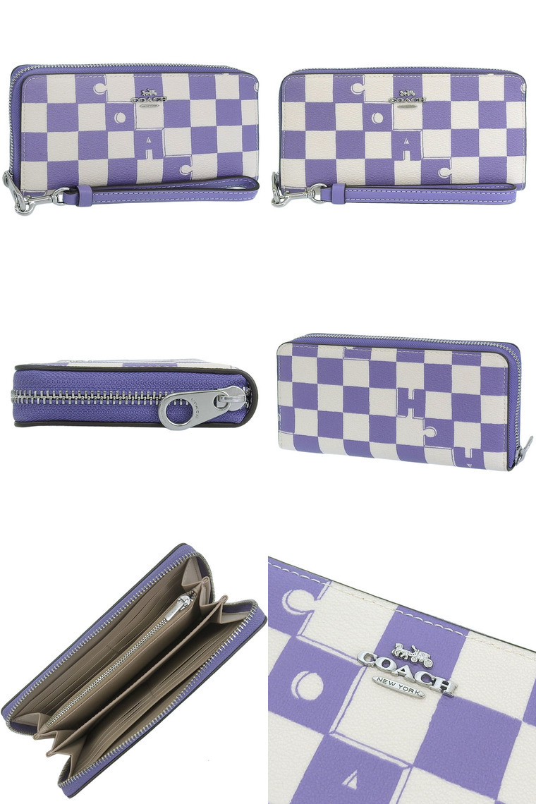 コーチ 長財布 パープル×チョーク COACH COACH（コーチ） 財布 レディース 長財布 アウトレット パープル