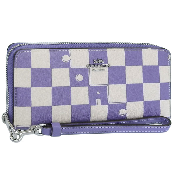 新品 正規品!!  COACH パープル アウトレット 長財布 レディース 財布 コーチ 小物