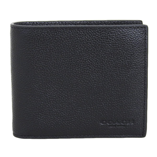 COACH（コーチ） 財布 メンズ 2つ折り 折財布 コンパクト 札入れ 小銭