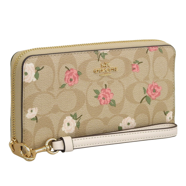 COACH コーチ ラウンドジップ長財布 ベージュ6959012800｜Yahoo