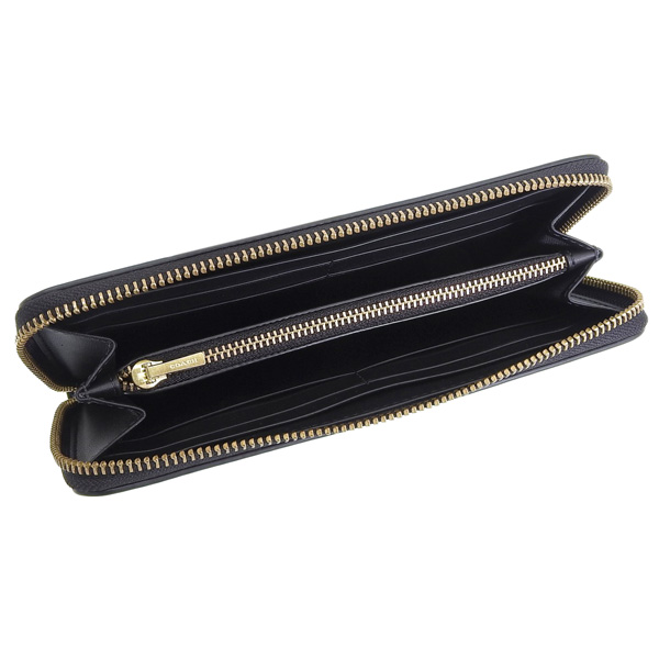 COACH（コーチ） 財布 レディース 長財布 レザー ブラック