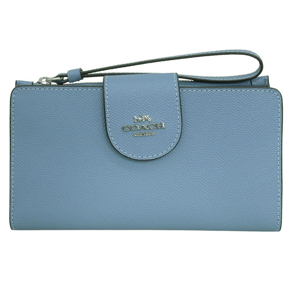 COACH（コーチ） 財布 レディース 長財布 アウトレット レザー ブルー