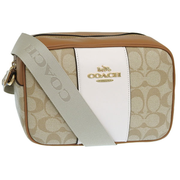 ✨美品✨COACH コーチ シグネチャー ストライプ ショルダーバッグ ベージュ COACH コーチ シグネチャー ストライプ ショルダーバッグ ベージュ