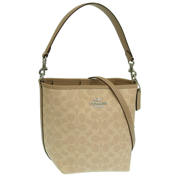 COACH ベージュ ロゴパターン バッグ コーチ COACH バッグ （ベージュ） -靴＆ファッション通販