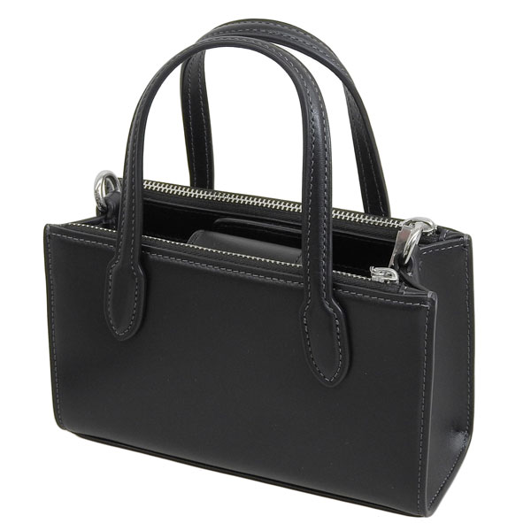 美品 コーチ 黒 パンチングレザー 2WAYショルダーバッグ 通勤 斜め掛け COACH（コーチ） 並行輸入 ショルダーバッグ レザー CM186 SVBK