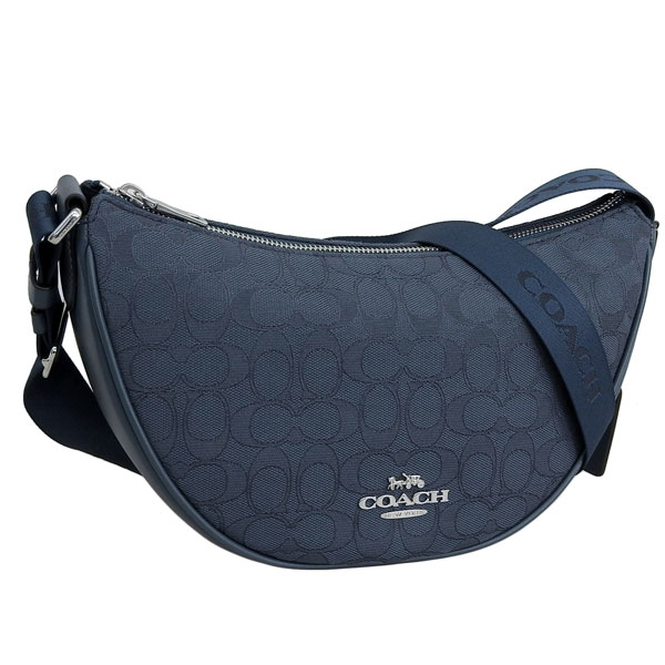 【タイムセール中】COACH ネイビー デニム ショルダーバッグ（ベルト付き） COACH（コーチ） バッグ レディース ショルダーバッグ アウトレット