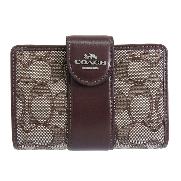 COACH（コーチ） 財布 レディース 2つ折り 折財布 アウトレット レザー