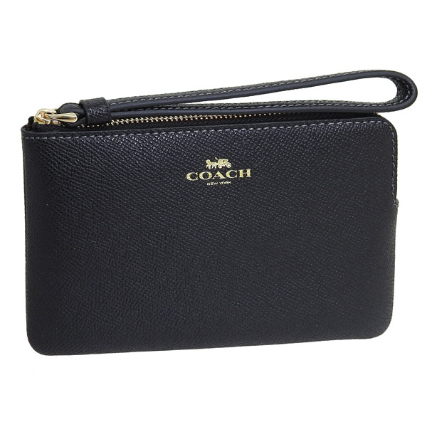 Yahoo! Yahoo!ショッピング(ヤフー ショッピング)コーチ ポーチ リストレット レディース アウトレット レザー ブラック CSRN LTH CRN ZIP CV396IMBLK COACH