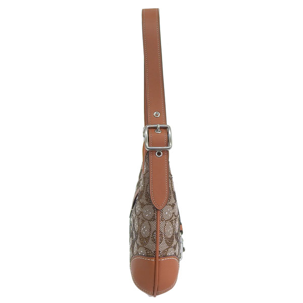 〇美品〇COACH ホーボー レザー ショルダーバッグ ブラウン エルゴ COACH（コーチ） バッグ レディース ショルダーバッグ ブラウンマルチ
