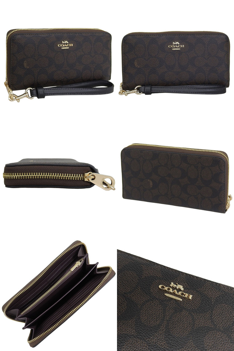 COACH コーチ 財布 レディース 長財布 アウトレット ブラウン