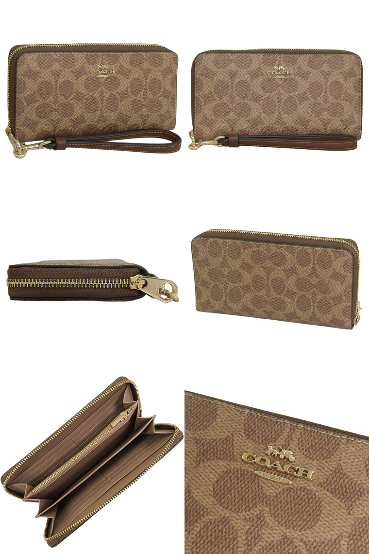 コーチ 財布 レディース 長財布 アウトレット ロングジップアラウンドウォレット シグネチャー キャンバス LZA WLT SIG CNVS CW778 COACH | COACH | 03