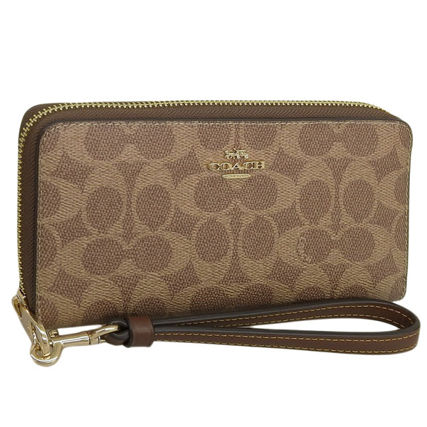 沸騰ブラドン COACH タン アウトレット 長財布 レディース 財布 コーチ 小物