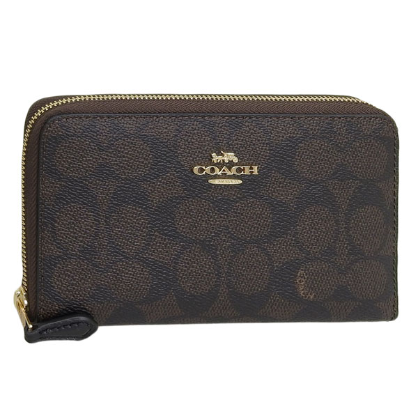 Coach ブラウン/グレー COACH（コーチ） 財布 レディース ミディアム財布 アウトレット