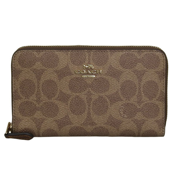 コーチ 財布 レディース ミディアム財布 アウトレット ライトカーキ シグネチャー キャンバス MDM ID ZP SIG CNVS CW781IMXHE COACH COACH（コーチ） 財布 レディース ミディアム財布 アウトレット ライト