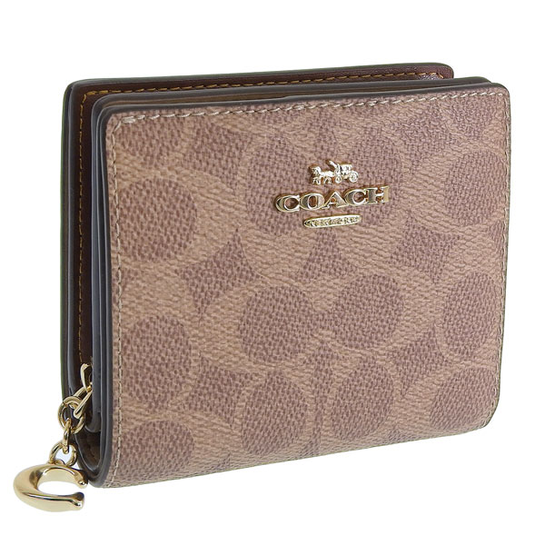 COACH　コーチ　折り財布　スナップウォレット　正規品CW789 タンブラウン コーチ COACH 2つ折り財布 シグネチャー キャンバス スナップ