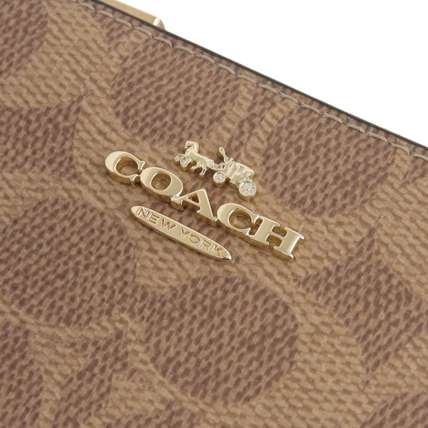 新品★COACH コーチ シグネチャー三つ折り財布 ライトカーキブルー コーチ シグネチャー ライトカーキ×パステルブルー 二つ折り財布