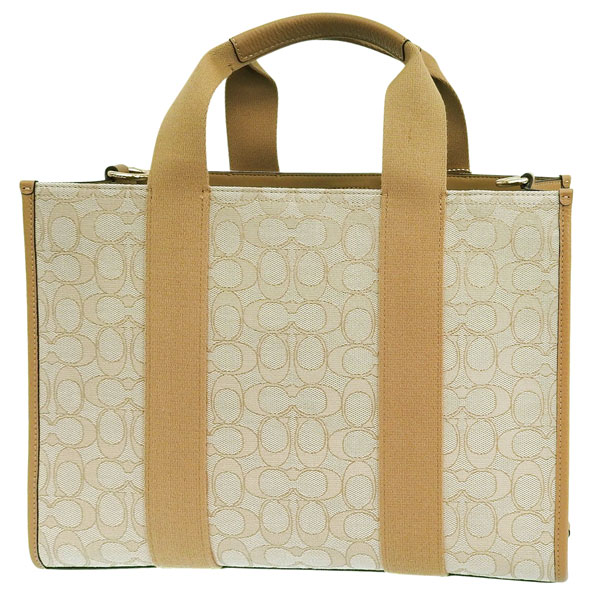 値下!COACH/コーチ/ベージュ/トートバッグ/ビジネス/A4/14インチPC COACH（コーチ） バッグ レディース ショルダーバッグ 2way トート