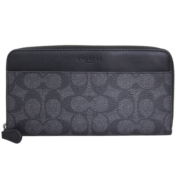 新作　新品　COACH　長財布　メンズ　アコーディオンウオレット COACH（コーチ） 財布 メンズ 長財布 アウトレット PVC ブラック