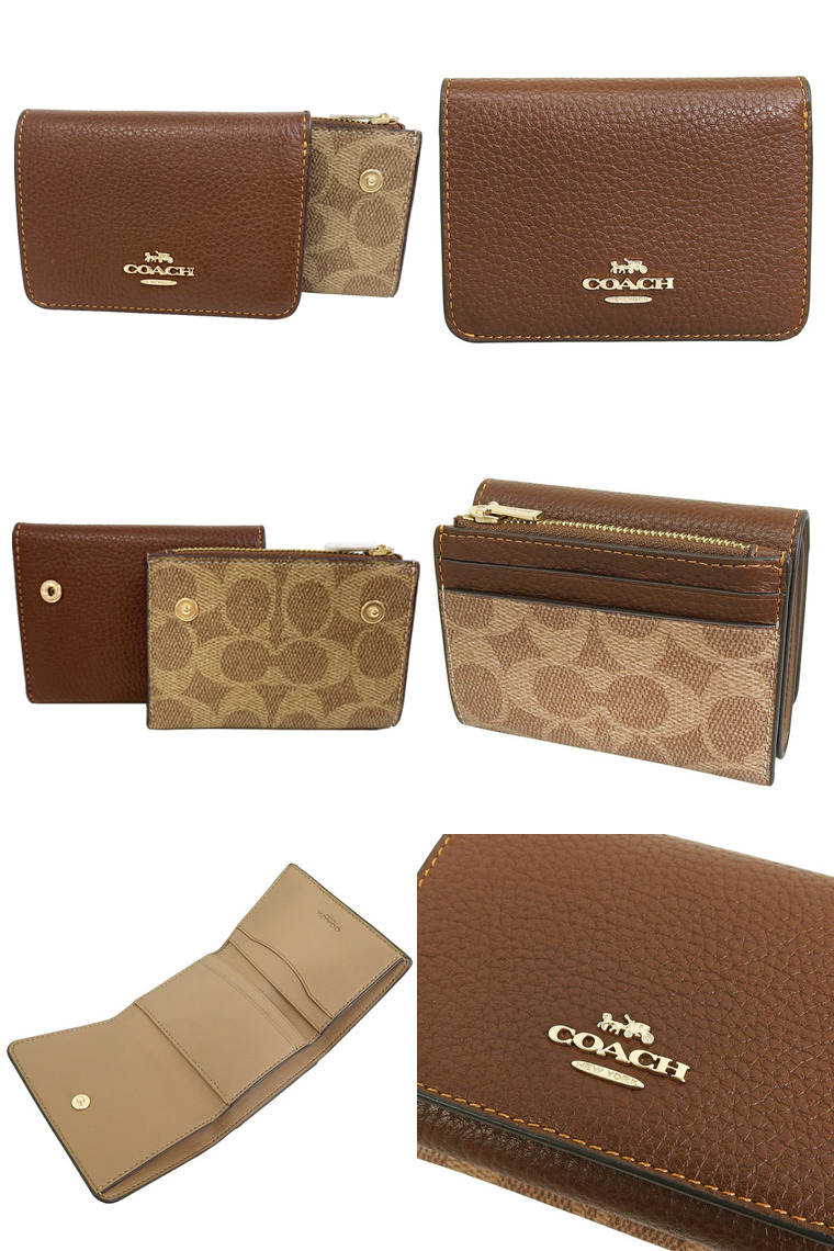 財布 COACH COACHコーチ 二つ折り財布 シグネチャーエンボス ブラック | francore