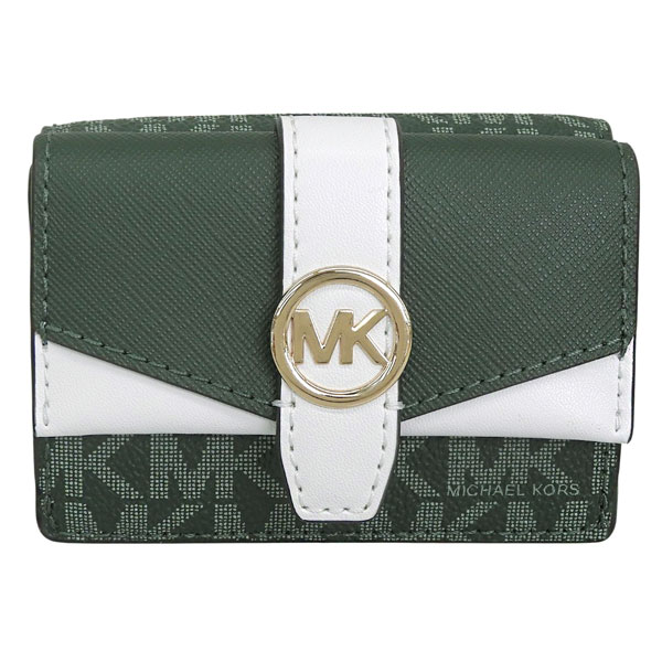 MICHAEL KORS 緑色 三つ折り財布 MICHAEL KORS（マイケルコース） 財布 レディース 3つ折り 折財布 ミニ