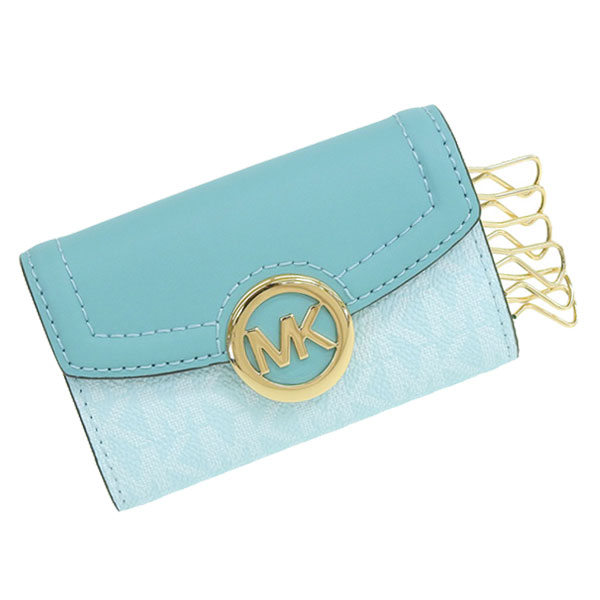 MICHAEL KORS（マイケルコース） キーケース 6連 鍵入れ ライトブルー
