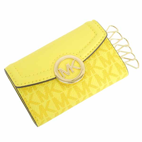 マイケルコース MICHAEL KORS ショップ袋付き  6連キーケース 鍵入れ イエロー系 レディース d35s0gftp5b-sunmlt 母の日　土日祝も毎日発送します MICHAEL KORS（マイケルコース） キーケース 6連 鍵入れ イエロー