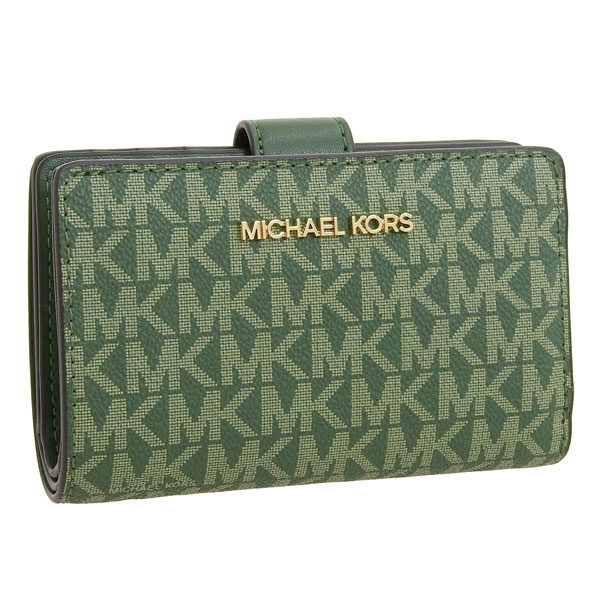 新品未使用　マイケルコース　二つ折り財布　35S3GTVF6O  オリーブ MICHAEL KORS マイケルコース 財布 レディース 2つ折り 折財布