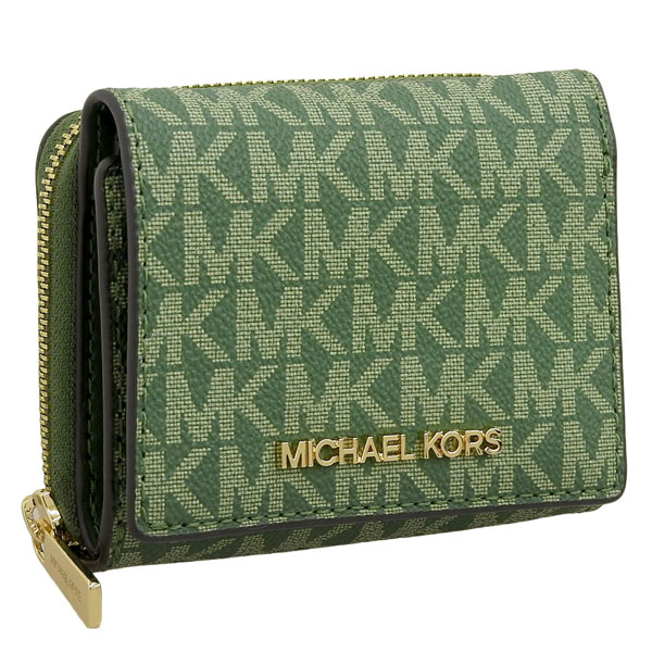 MICHAEL KORS 緑色 三つ折り財布 MICHAEL KORS（マイケルコース） 財布 レディース 3つ折り 折財布 ミニ
