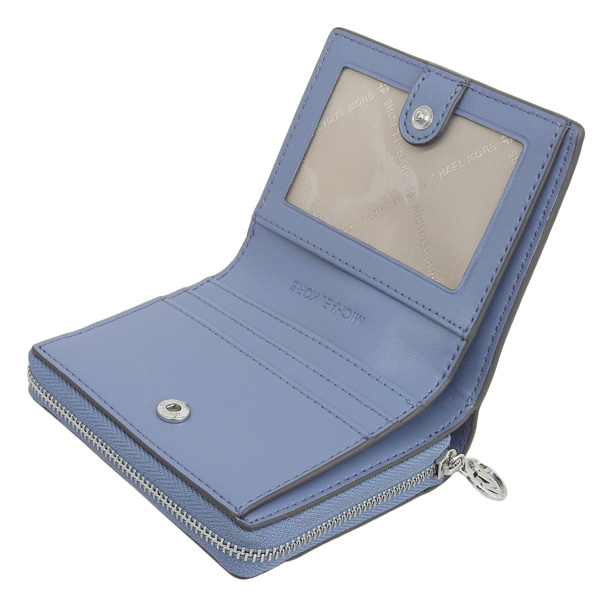 [新品、未使用] ❤️Michael Kors❤️JET SET 青い二つ折り財布 公式アウトレット】【日本限定】JET SET TRAVEL コンパクト ウォレット