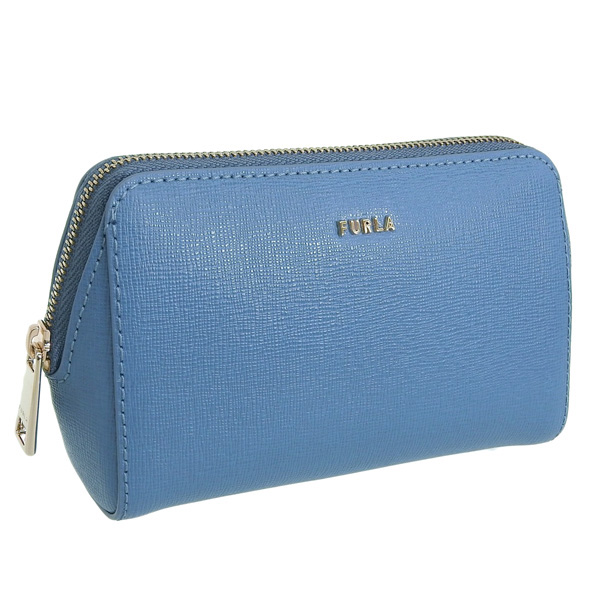 フルラ 化粧ポーチ コスメポーチ レディース アウトレット レザー ブルー エレクトラ FURLA ELECTRA COSMETIC CASE M EAW2LN1B300001246S