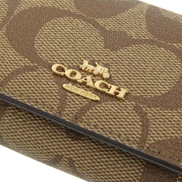 COACH（コーチ） COACH 5連キーケース 鍵入れ ベージュ ライトブラウン