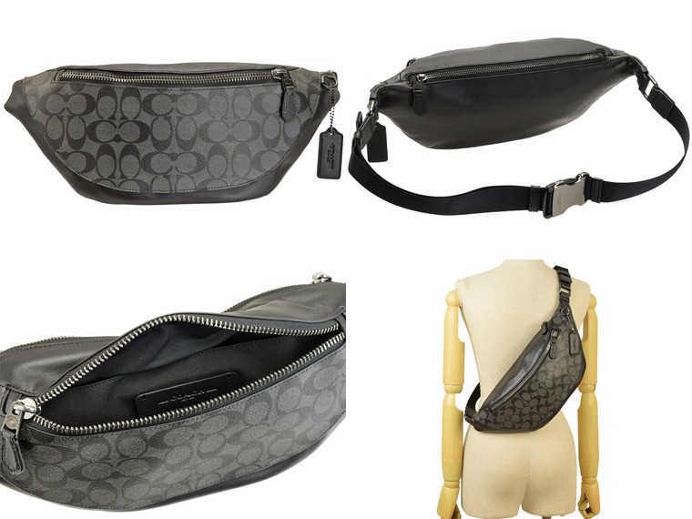 コーチ　coach ボディバッグ　シグネチャー　PVC 78777 ななめがけ COACH（コーチ） ウエストバッグ ウエストポーチ ボディバッグ メンズ