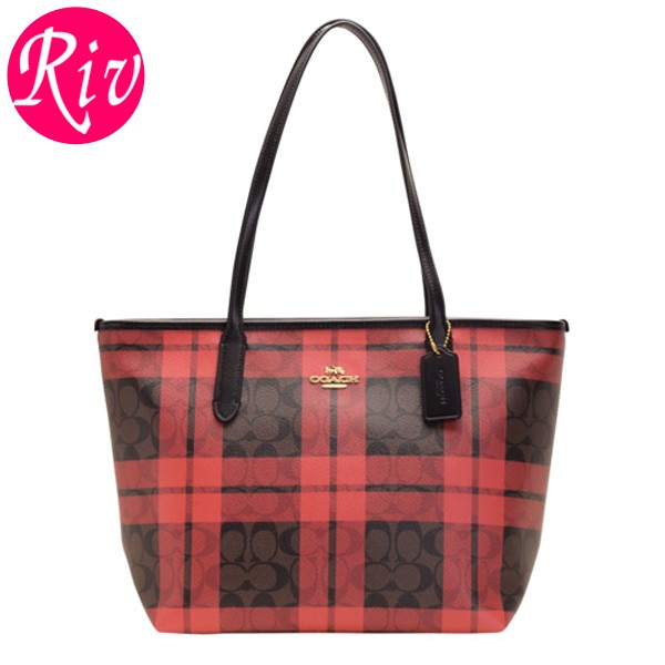 COACH コーチ バッグ トートバッグ シグネチャー チェック柄
