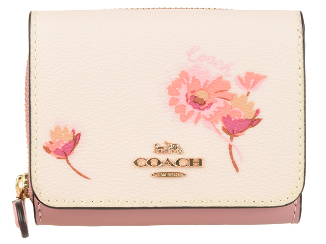 COACH コーチ 財布 折財布 ミニ コンパクト 花柄 アウトレット