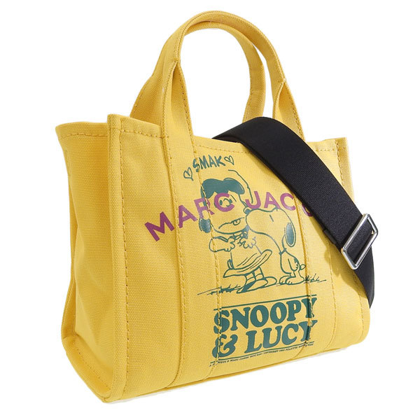 マークジェイコブス MARC JACOBS バッグ トートバッグ 2WAY バッグ PEANUTS スヌーピー ルーシー キャンバス イエロー  レディース h025m06fa21