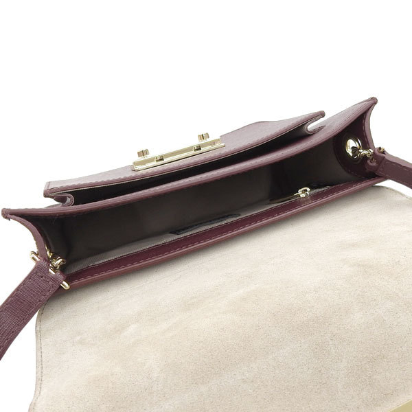FURLA 2way ハンドバッグ ショルダーバッグ　バーガンディー FURLA 2way ハンドバッグ ショルダーバッグ バーガンディー FURLA