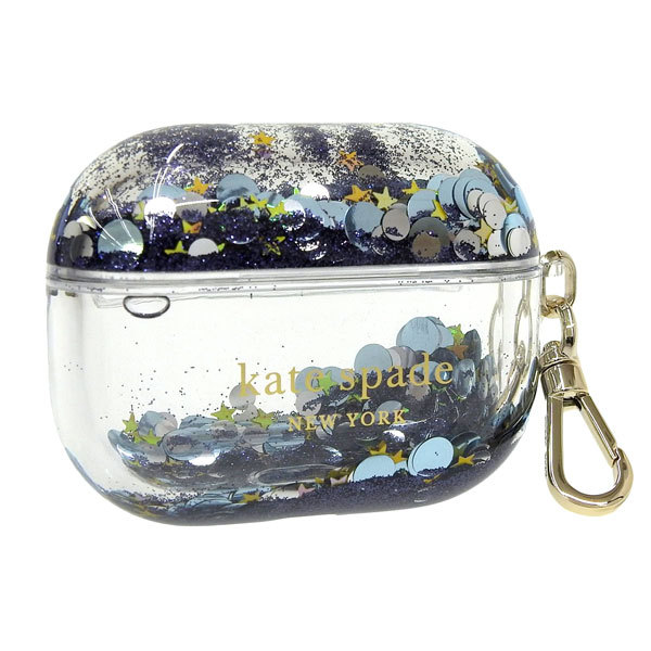 kate spade AirPods ケース 液体入りグリッター パティオ タイル リキッド グリッター エアーポッズ ケース