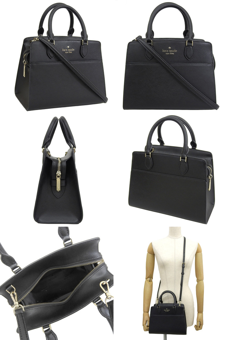 新品♡ケイトスペード トラベル 2way スクエア バッグ ブラック Brandol / kate spade ケイトスペード トートバッグ 角型 2way