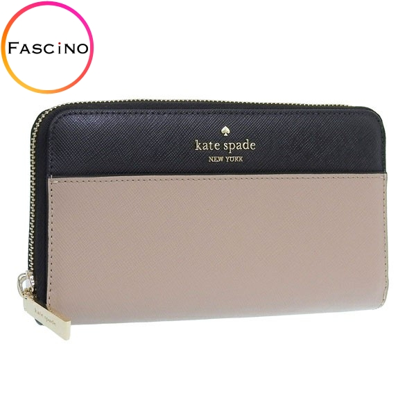 ケイトスペード 財布 レディース 長財布 アウトレット レザー ブラウン lg cont wallet KC509 200 KATE SPADE :kc509 200:FASCINO(ファッシノ)