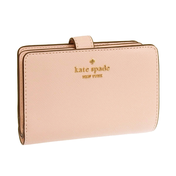 ケイトスペード 財布 レディース 二つ折り財布 アウトレット レザー ピンク medium compact bifold wallet KC580-650 KATE SPADE｜riverall-men