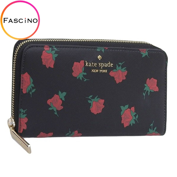 ケイトスペード 財布 レディース ラウンドファスナー長財布 アウトレット ブラックマルチ MADISON LG CONT WAL KE639 001 KATE SPADE :ke639 001:FASCINO(ファッシノ)